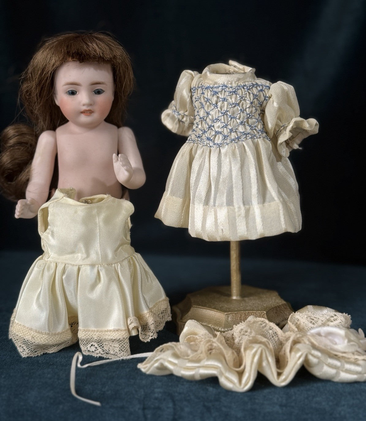 Antique German Kestner (?) All Bisque Mignonette 7” Doll