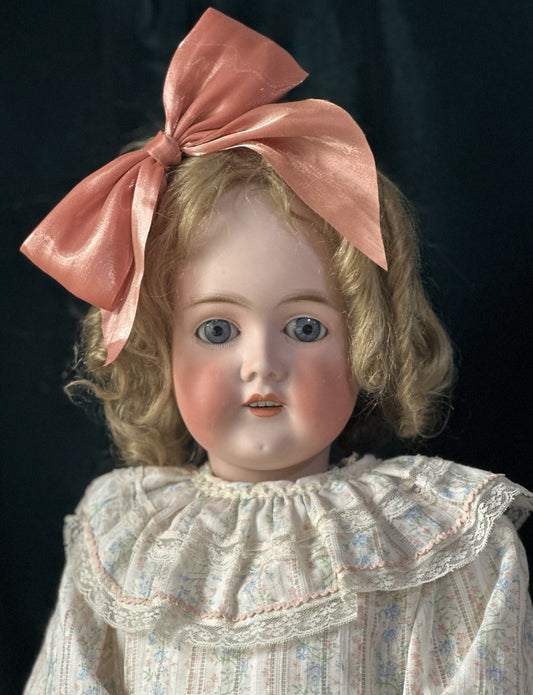 Antique German 29” Queen Louise Doll Bisque Head Composition Body