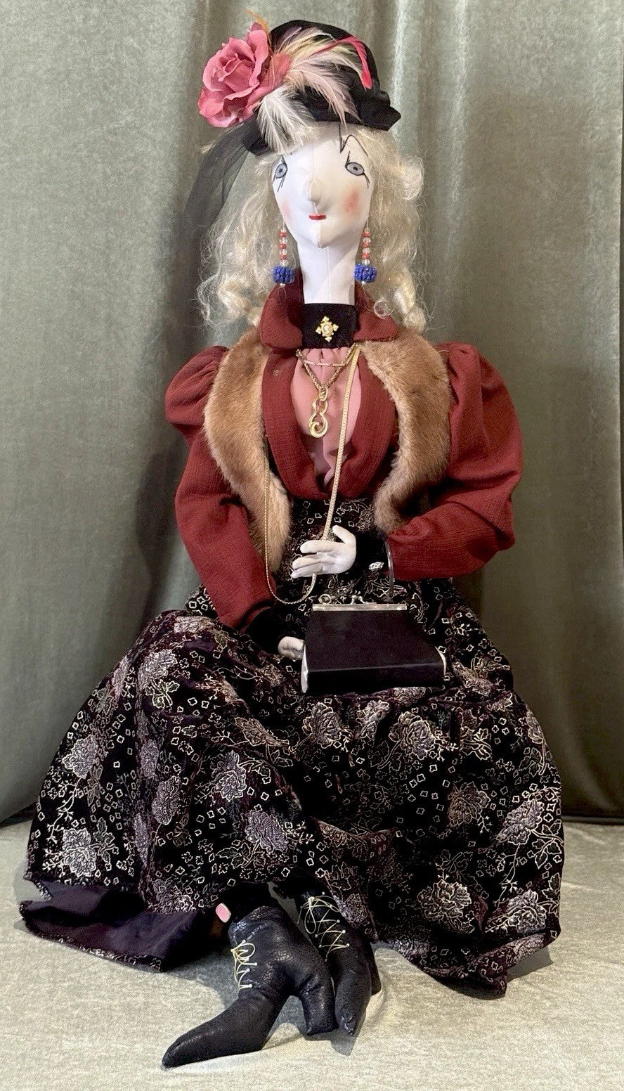 Large!!! 49” OOAK Artist Handmade Whimsical Cloth Doll “Alison Stanley”