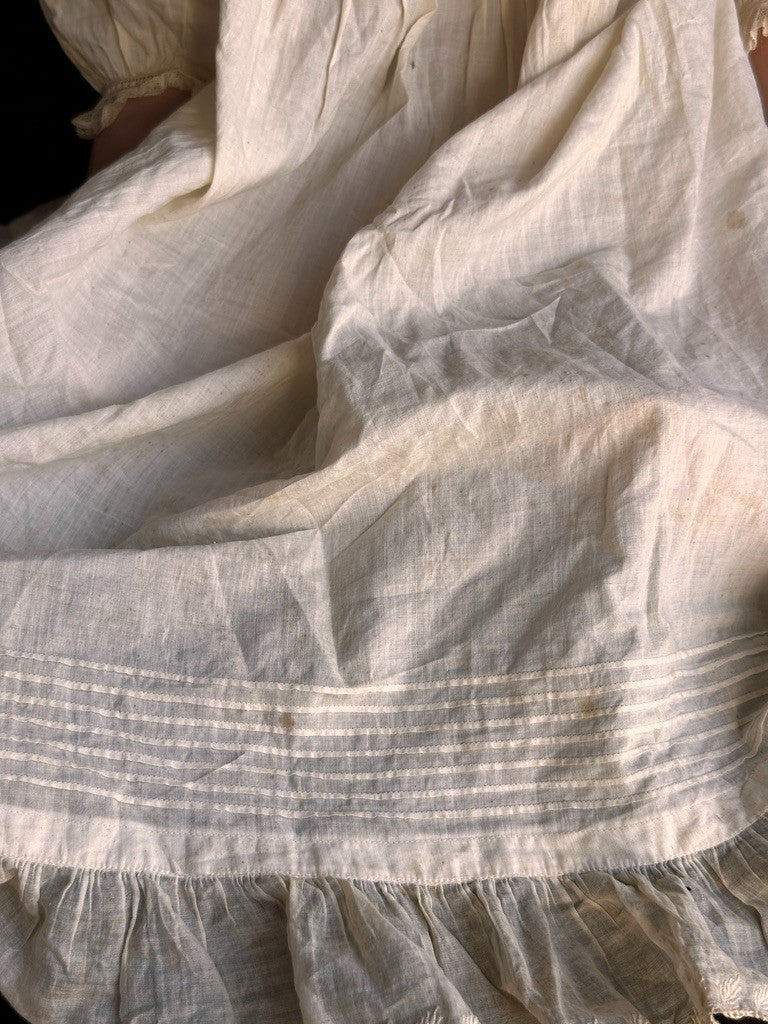 Huge Antique American Martha Chase 28" Oil Painted Cloth Toddler Doll