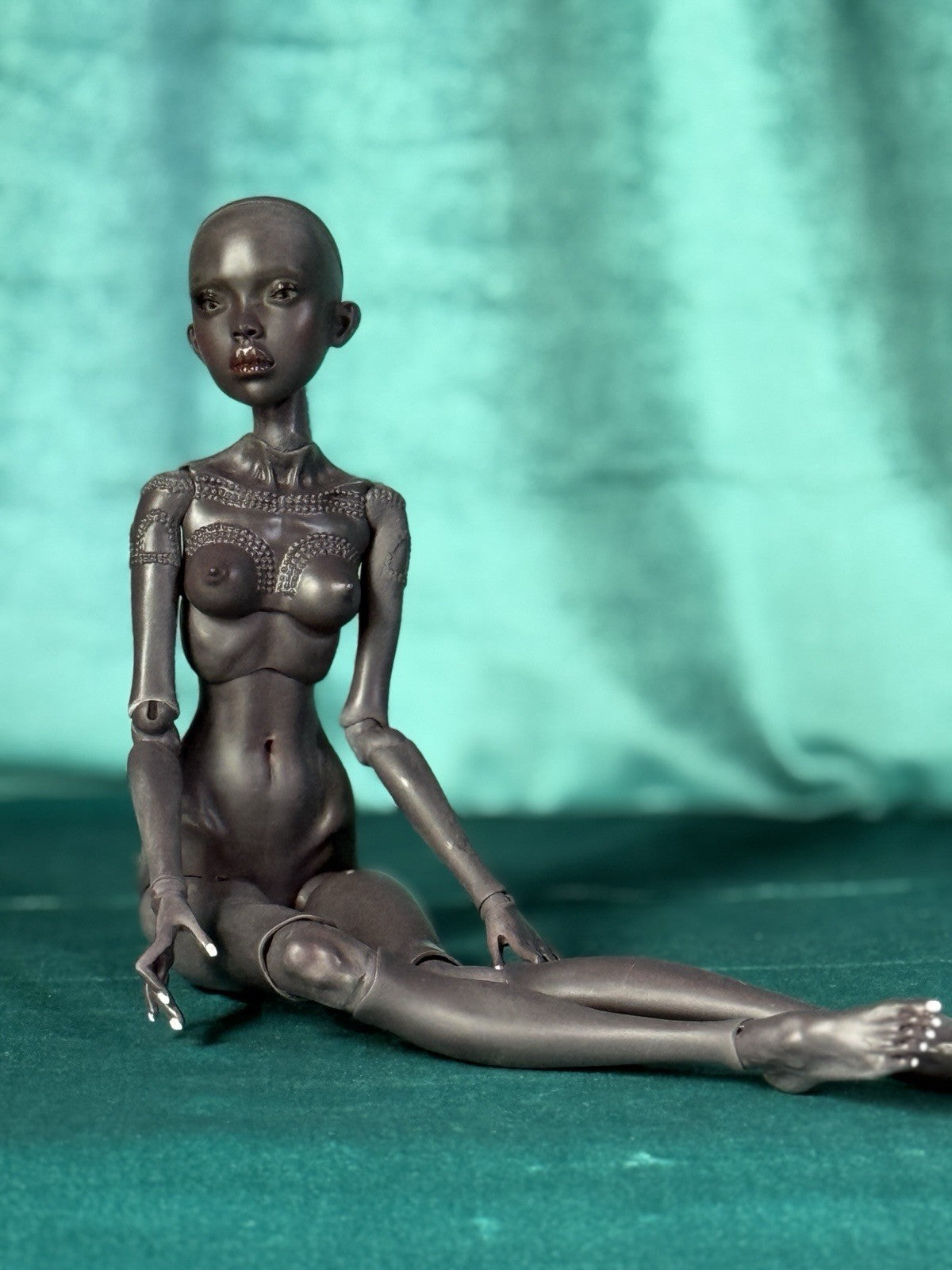 MIB Collectible Female Dark Complexion 13” BJD Resin Sumul Fashion Doll