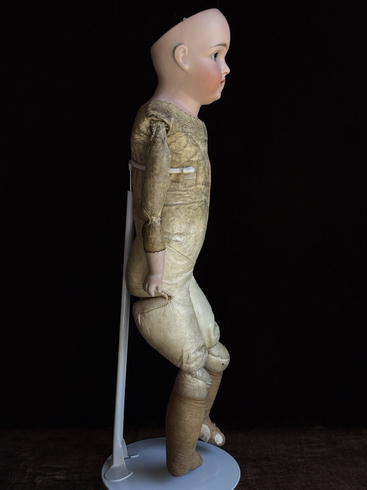 Rare Antique German 18” Early Kestner Square Teeth Bisque Shoulder Head Doll