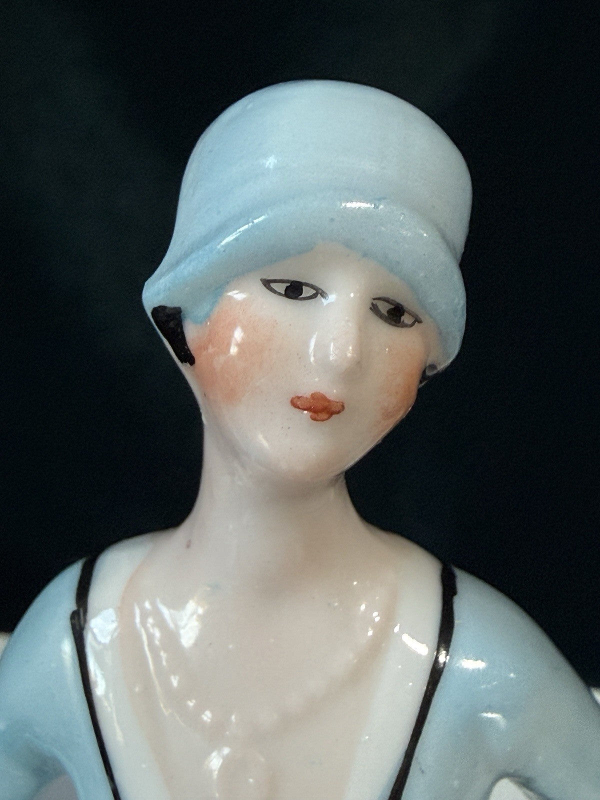 Lot Of 4 German Art Deco Flapper Pin Cushion 4” Half Dolls Arms Attached