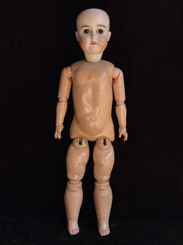 Antique German 25" Gebruder Kuhnlenz 165 Bisque Head Doll