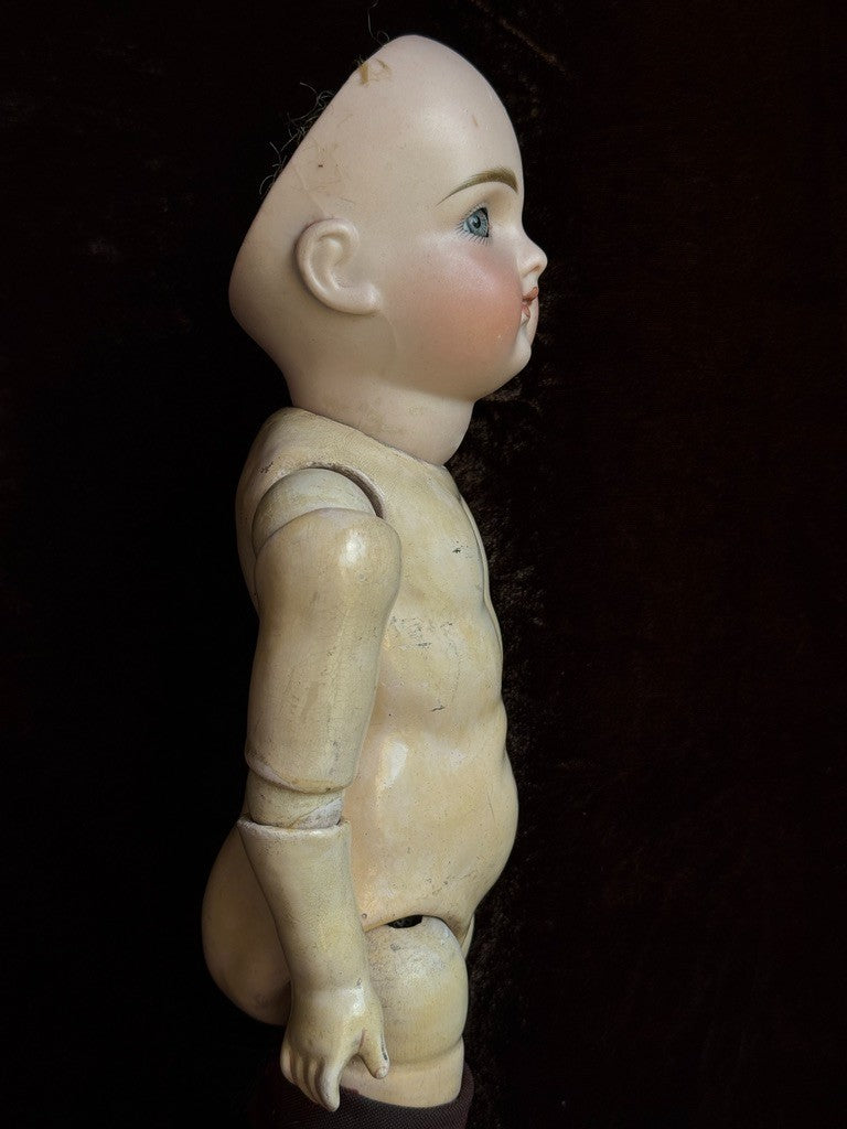 Antique German 14.75” Kestner A.T. Type Straight Wrist Bisque Head Boy Doll