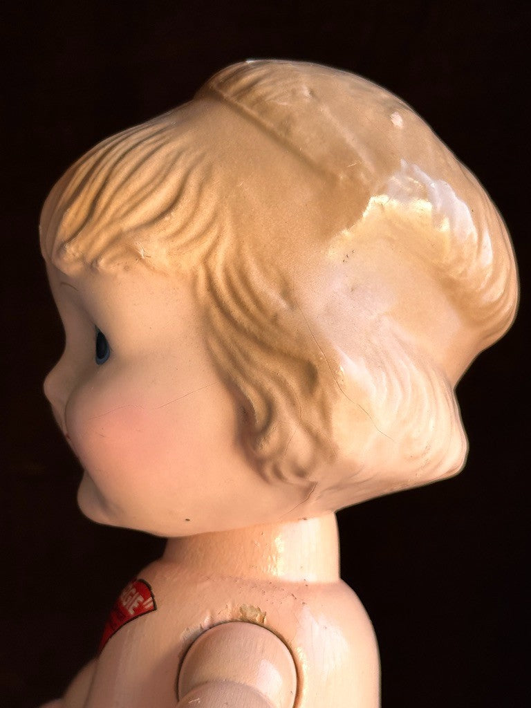 Vintage 9.75" Cameo Kallus Margie Composition/Wood Doll