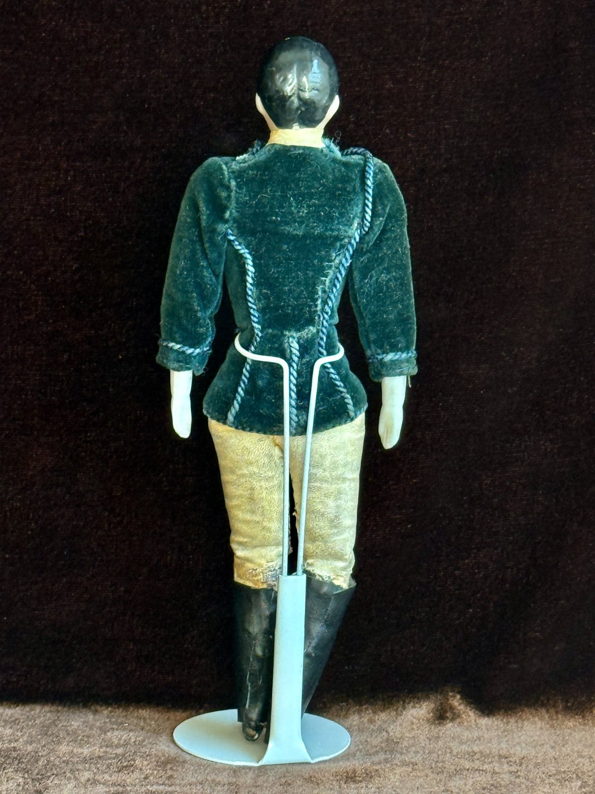 Antique German 7” Bisque Miniature Dollhouse Male Mustache Gentleman Doll