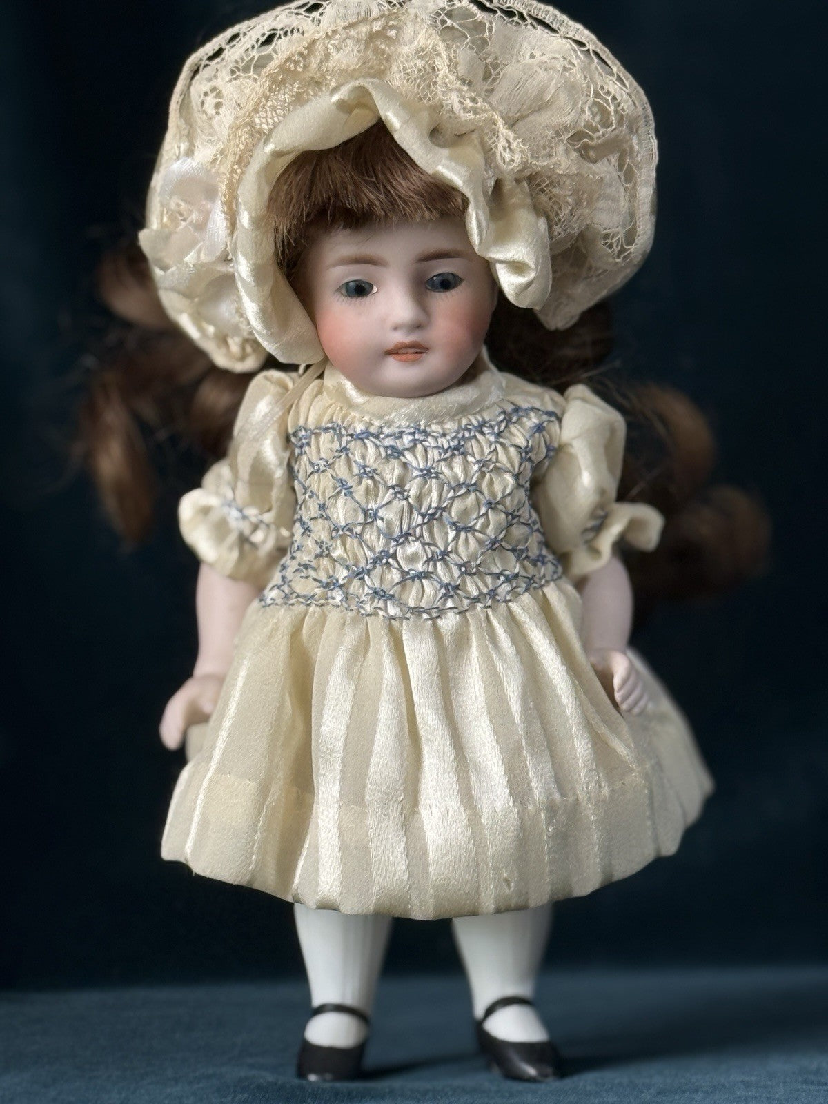 Antique German Kestner (?) All Bisque Mignonette 7” Doll