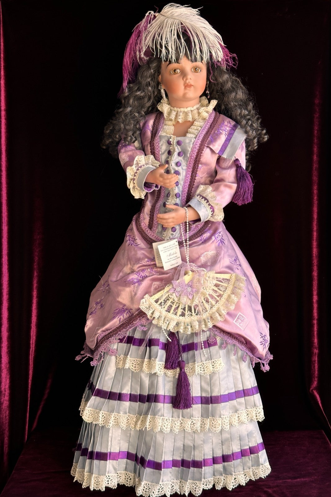 Huge Mary Benner 36" Porcelain Repro of French Bru Jne Michiko Doll LE 750