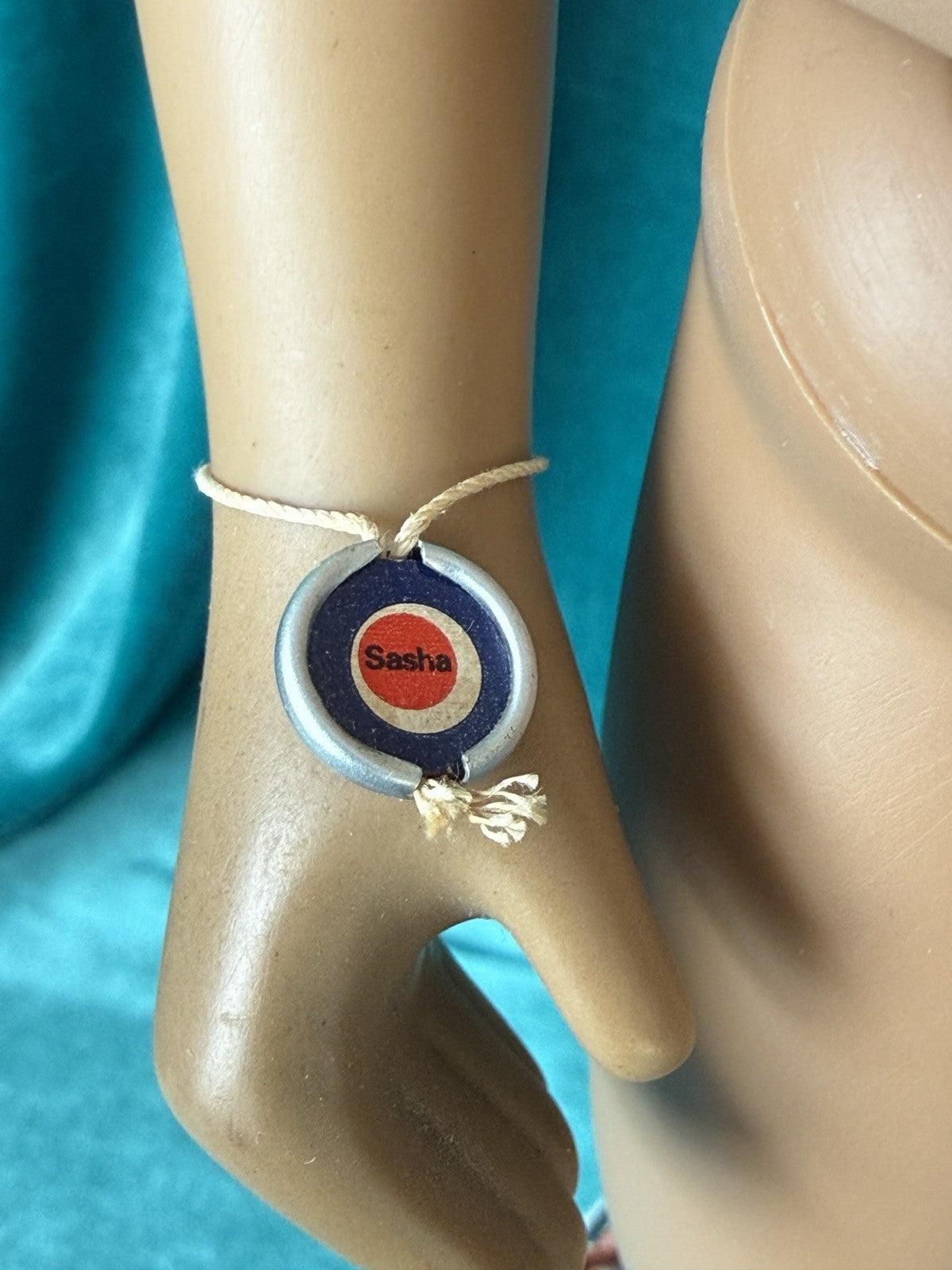 Collectible England Vinyl Brunette Boy Doll; Redressed/Denim Top