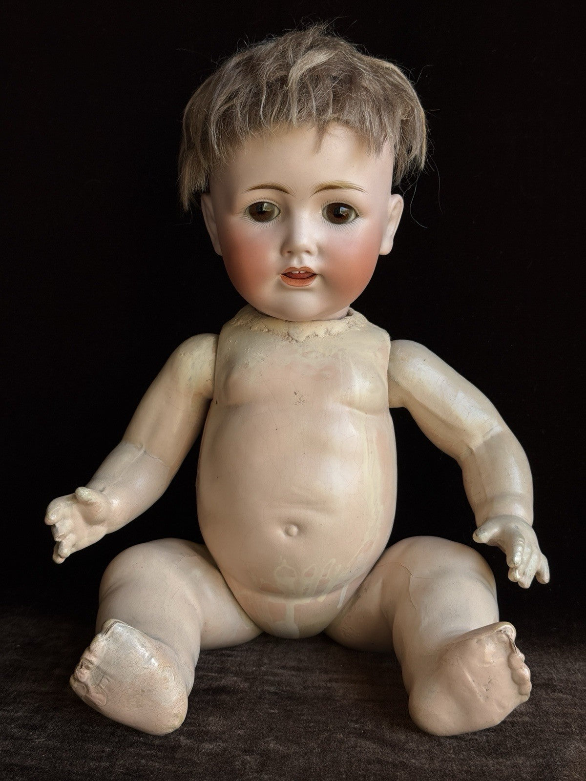Antique German 16” Kestner JDK 257 Bisque Head Baby Doll