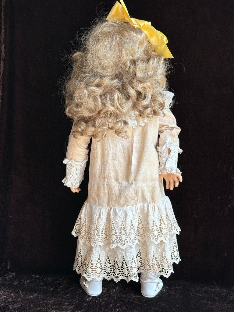 Large Antique German 27” Armand Marseille Bisque Socket Head Doll