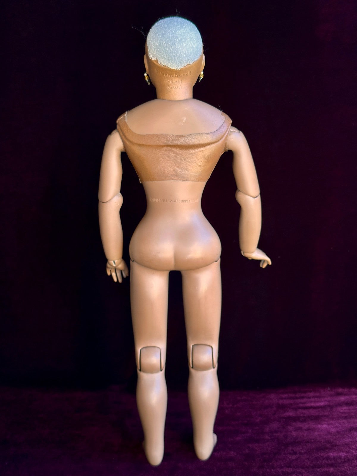 Rare 15” Dark Complexion Porcelain Repro of Antique French Huret Fashion Doll