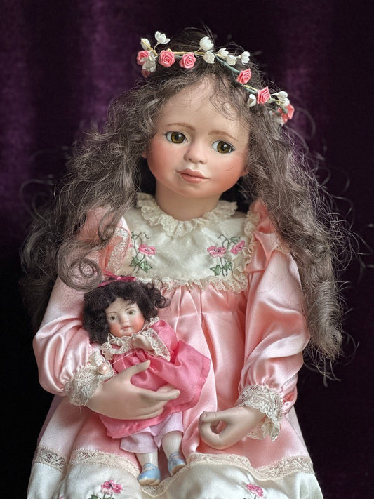 Collectible OOAK Porcelain Doll by Artist Madelaine Nell St. Clair with Tag