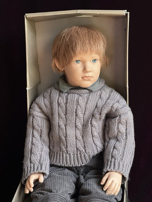 Vintage 24” Sabine Esche Sigikid Sammy Boy Vinyl Doll LE 1500 Box + Tag