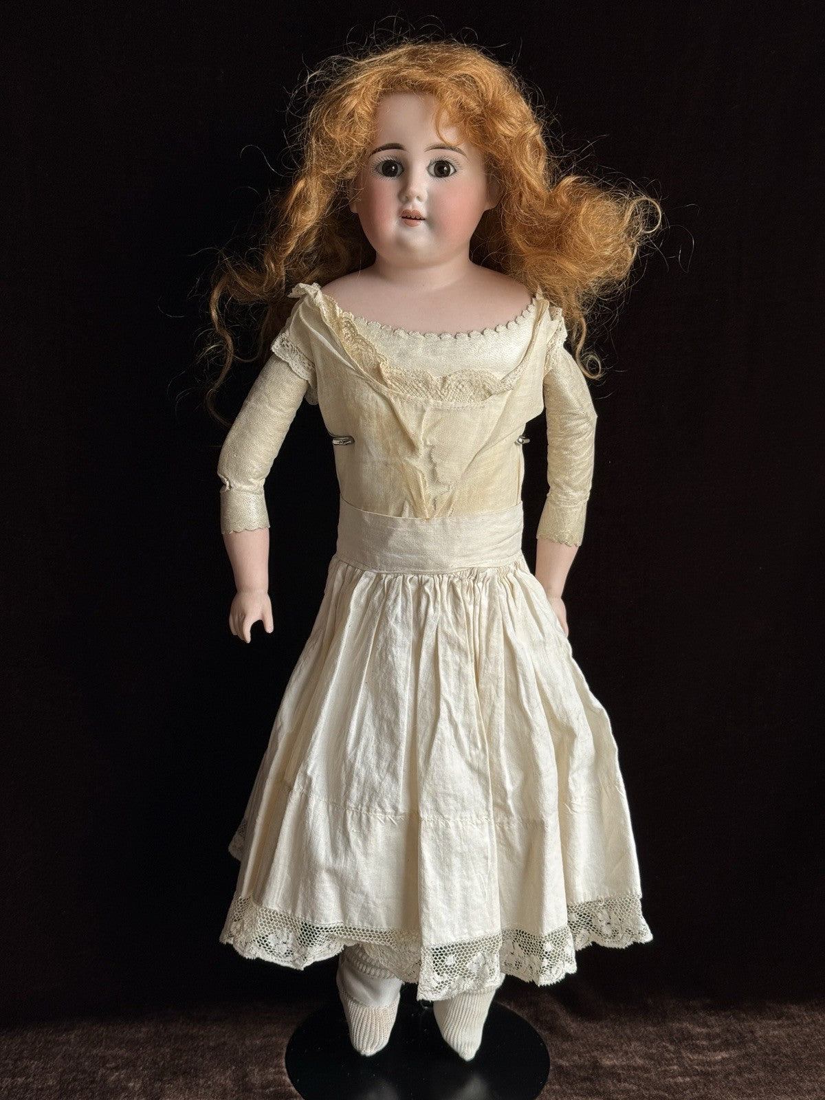 Antique German 19” Heubach Koppelsdorf (?) Bisque Shoulder Head Doll