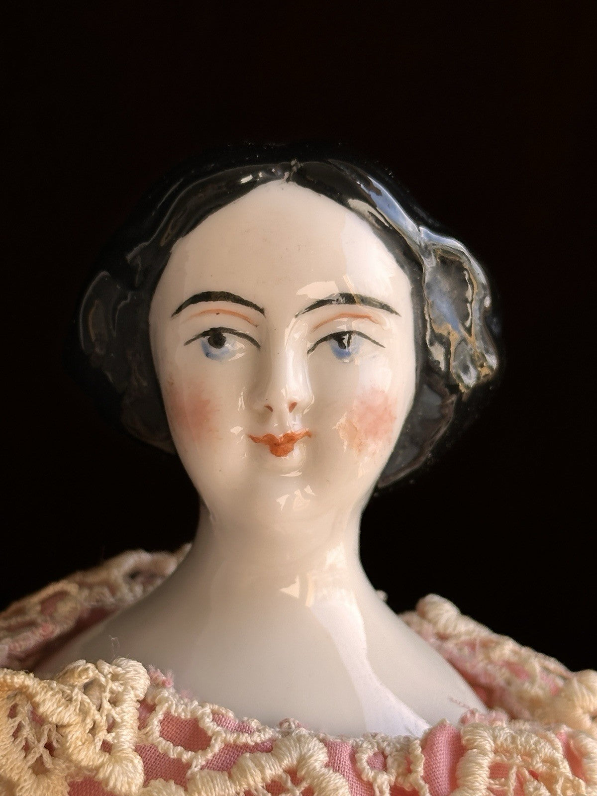 Vintage 13” Reproduction of Antique German Lydia China Head Doll