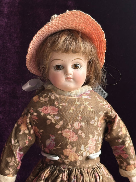 Antique German 14.5" Unmarked Kling/ABG Solid Bisque Shoulder Head Fashion Doll