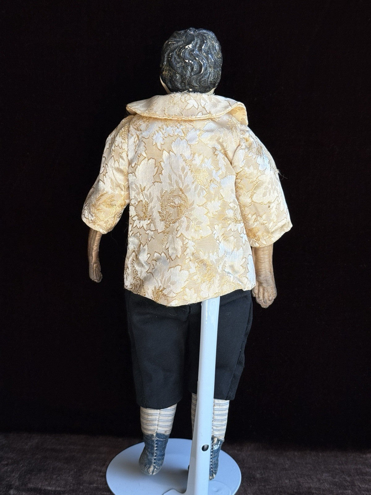 Antique German 14” Papier Mache Head Cloth Body Male Doll