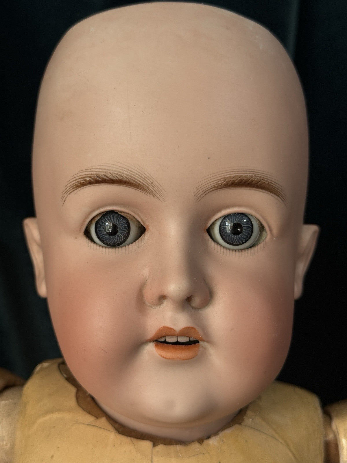Antique German Karl Hartmann 28” Doll Bisque Head Composition Body-Damaged