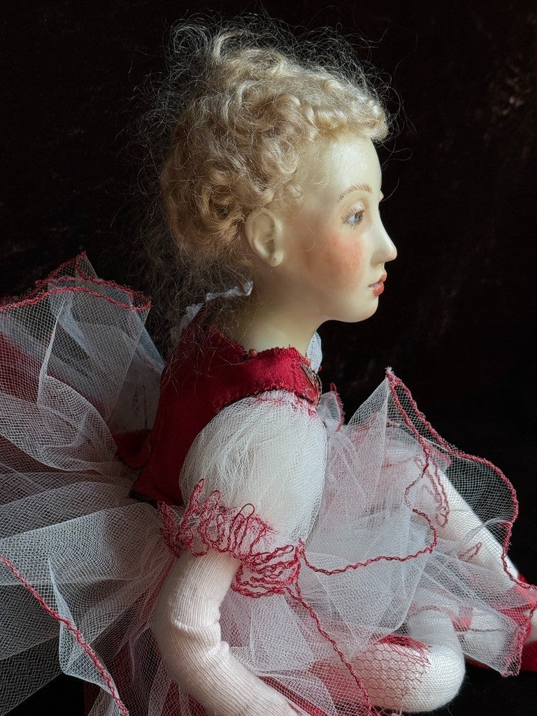 OOAK Collectible Judith & Lucia Friedericy Ballerina Wax Over Porcelain Doll