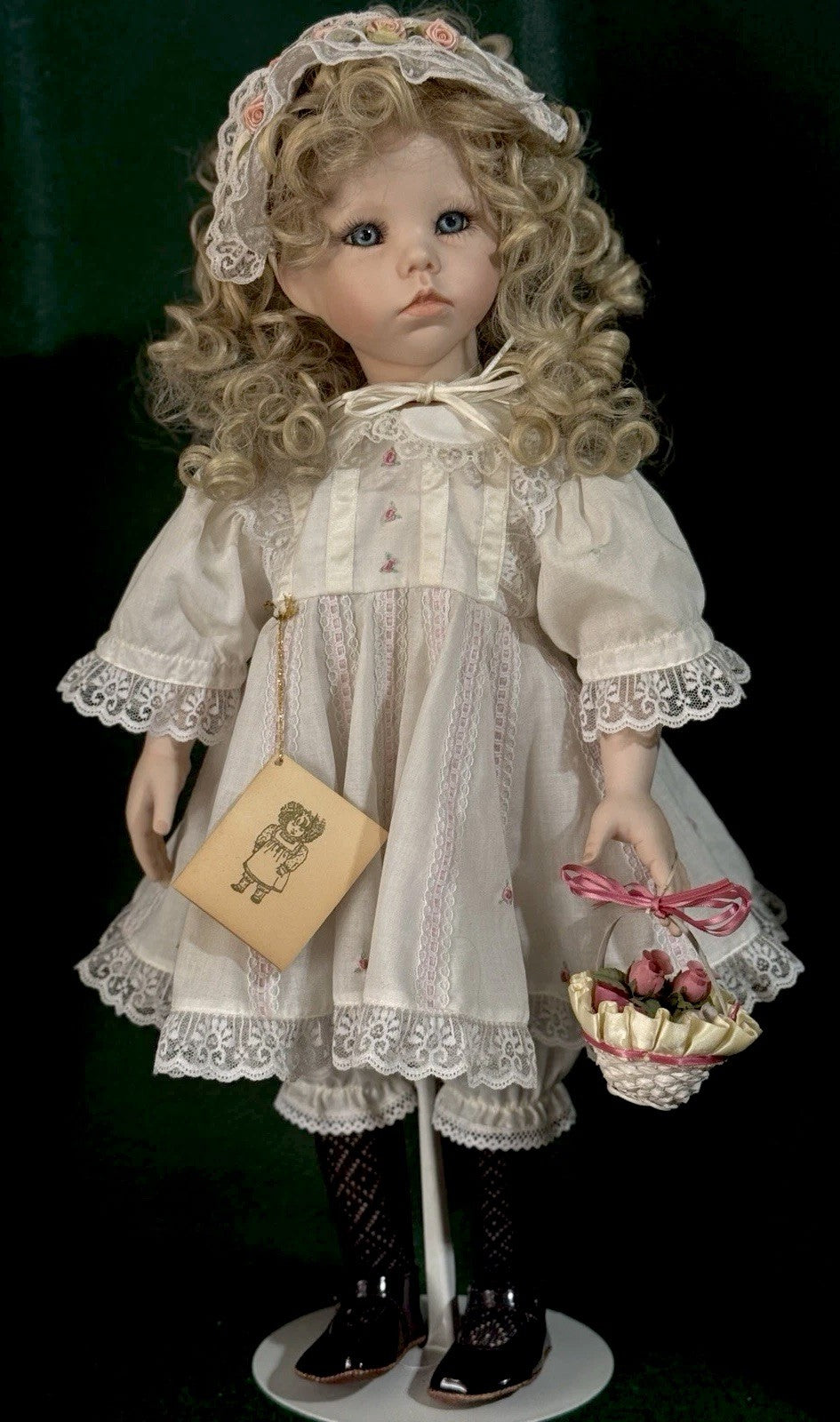 Artist Reproduction Of “Hilary” by Dianna Effner 24” Porcelain and Cloth Doll