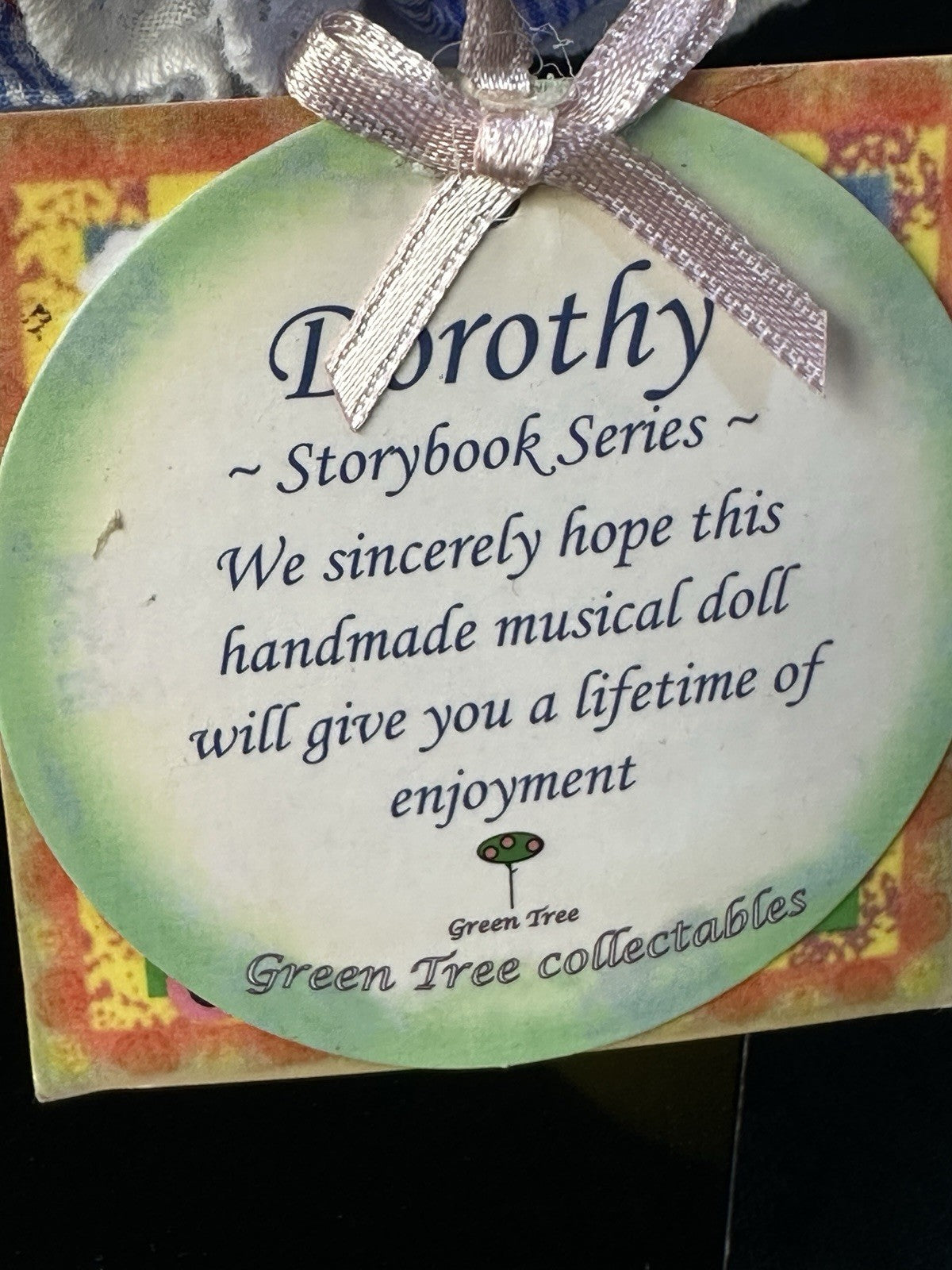 Lot Of 2 Green Tree Collectables Musical Dolls: Dorothy Wizard of Oz /Goldilocks