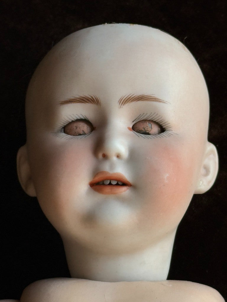 Antique German 16” Gebruder Heubach 10532 Bisque Head Character Doll