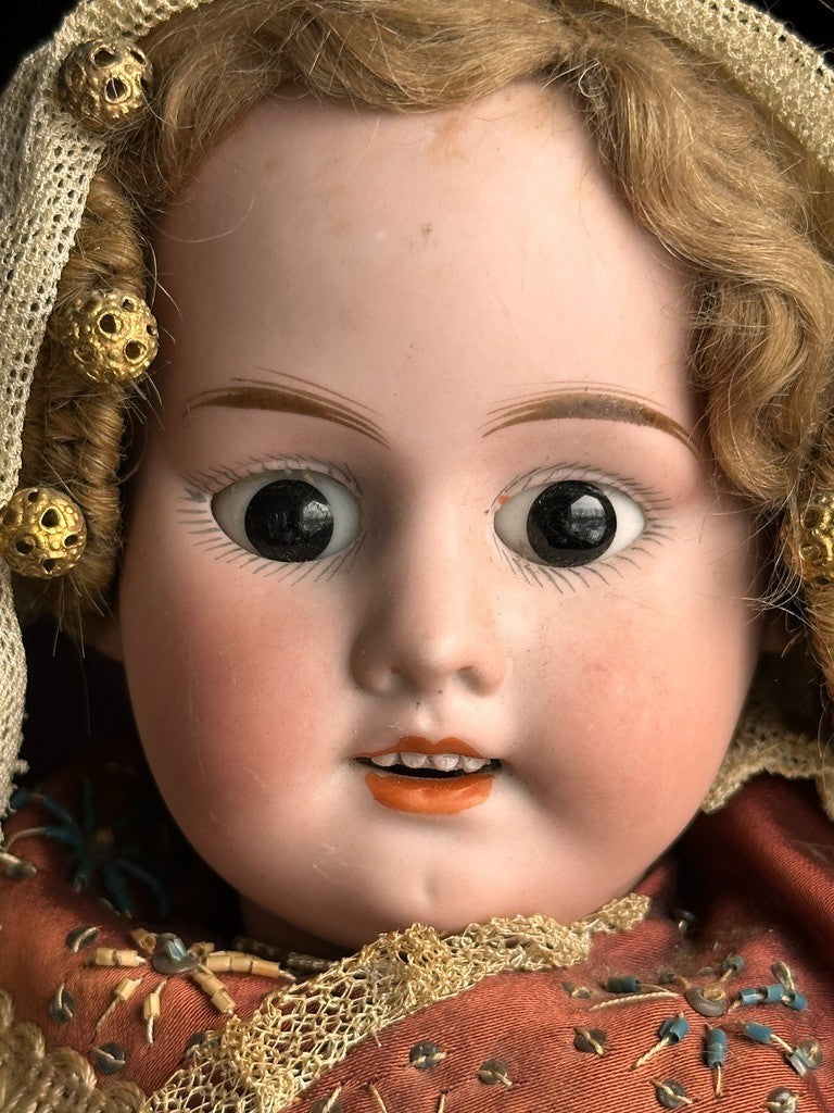 Unidentified Antique French/Italian (?) 16” Bisque Head Doll