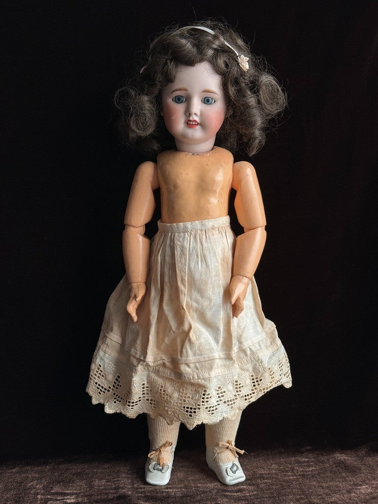 Antique French 19” SFBJ 60 Bisque Head Doll