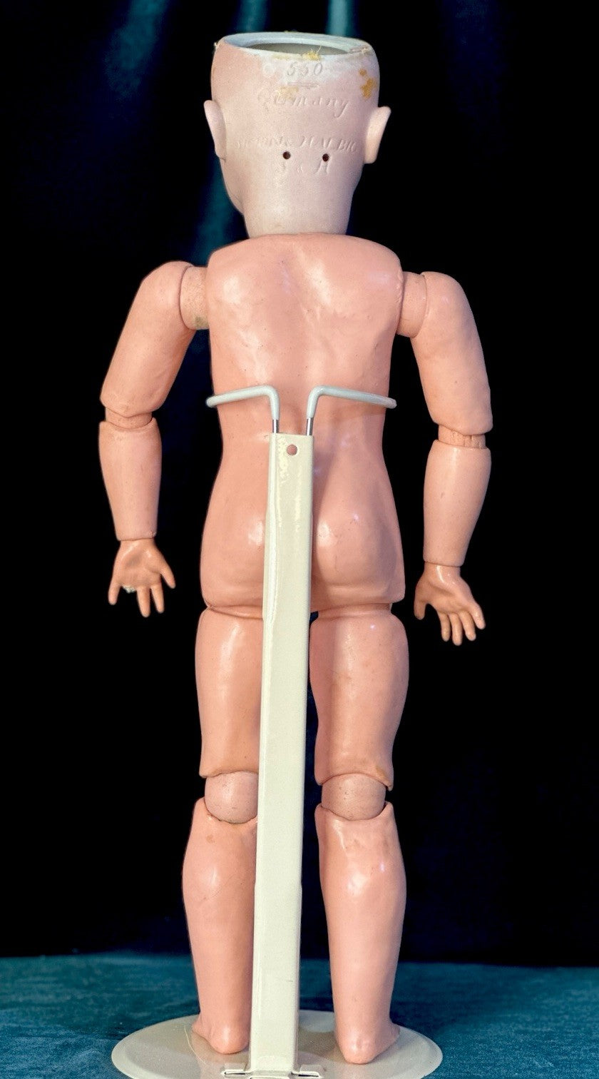 Antique German Simon Halbig Mold 550 20” Doll Bisque Head Composition Body