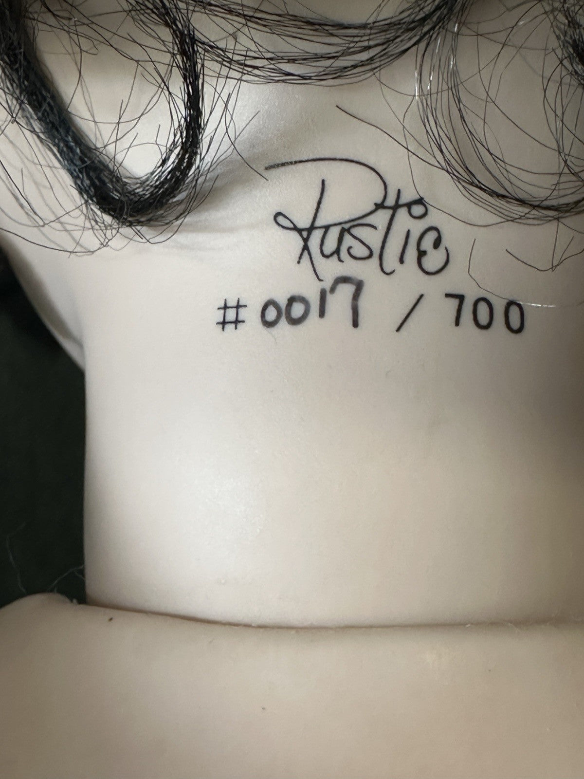 Collectible Large 42” Porcelain Doll “Platinum” by Rustie LE 700 COA/Stand