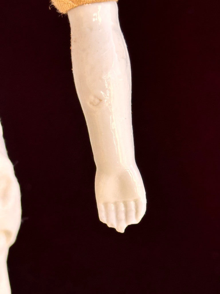 Antique German 16.5” Flat Top Highbrow China Shoulder Head Doll