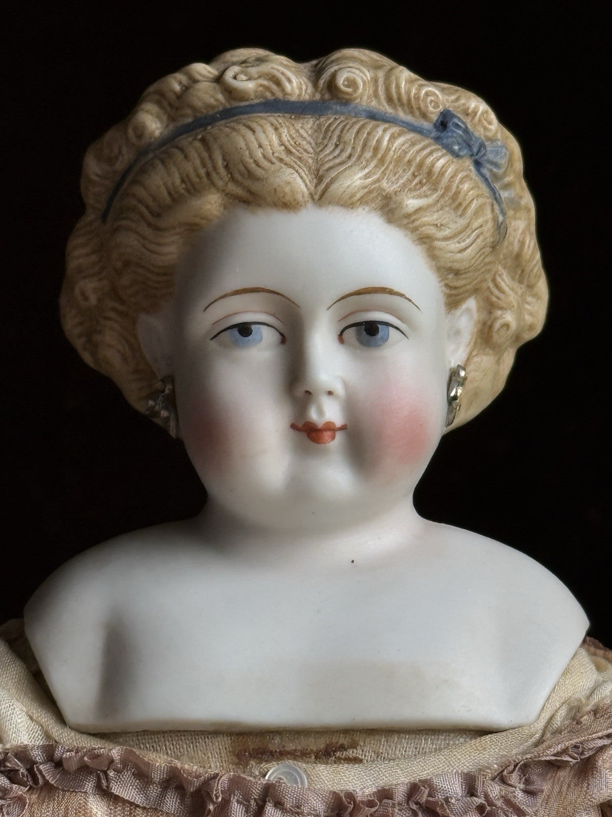 Antique German ABG (?) 11.5” Bisque Head Parian Fashion Doll