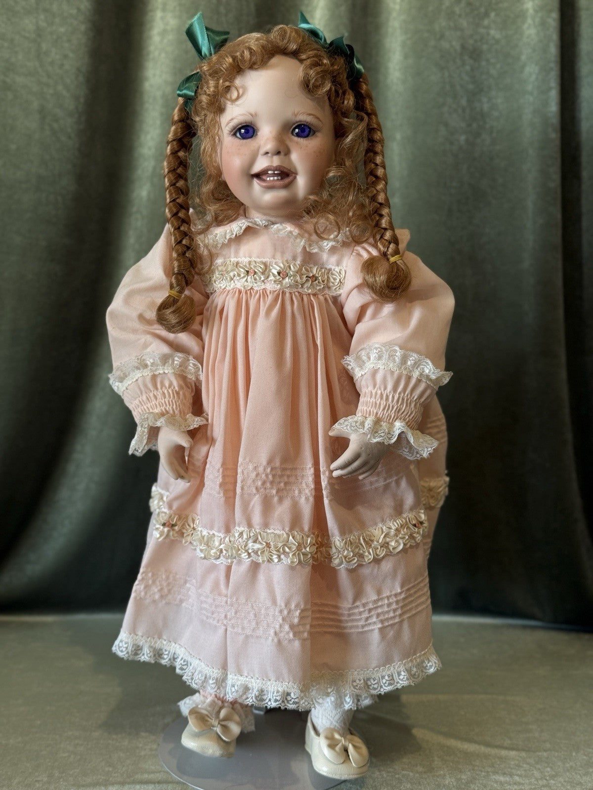 Collectible Porcelain 26” Girl Doll By Virginia Turner LE 200