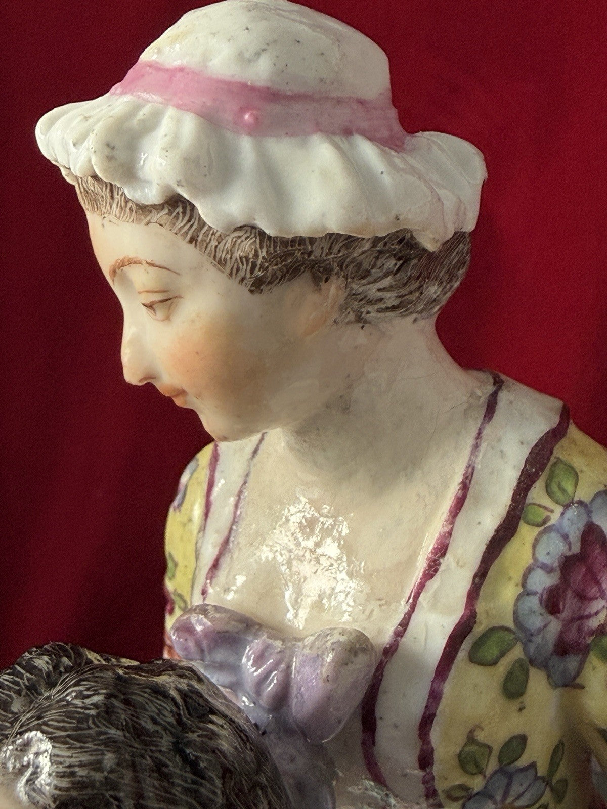 Rare Antique Porcelain Large Figural Group Figurine By Edmé Samson France 1910’s