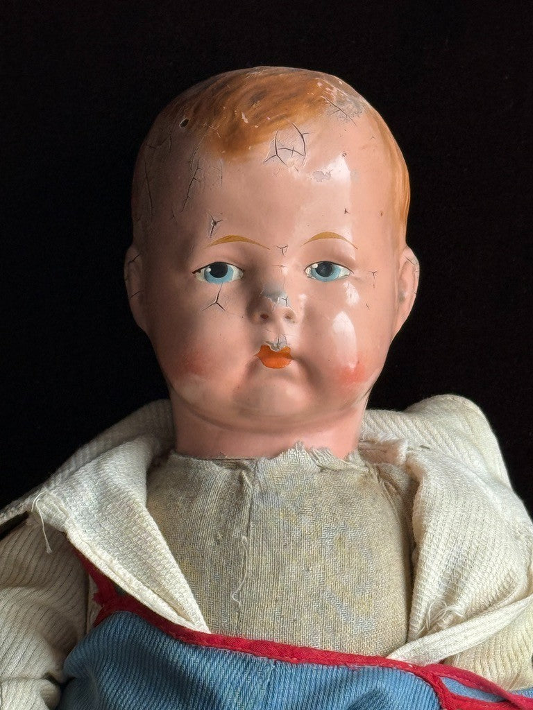 Antique American 15" Composition Ideal Uneeda Advertising Boy Doll