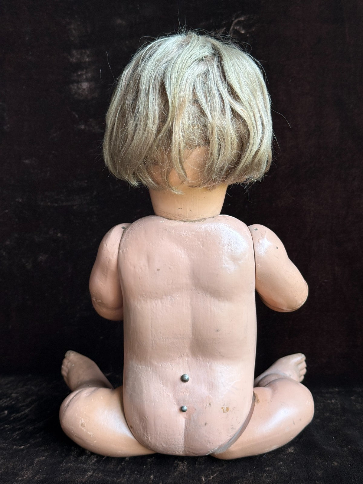 Antique American 14.5” Schoenhut Wooden Baby Doll