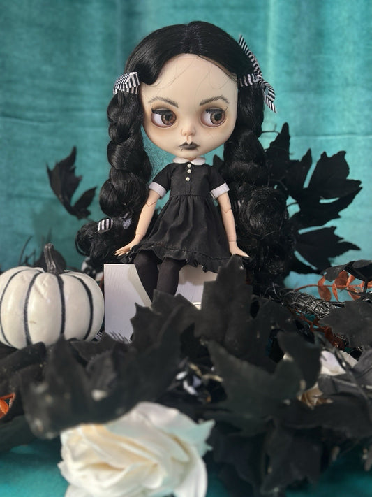 OOAK Custom Blythe 11” Artist BDJ Doll “Wednesday”