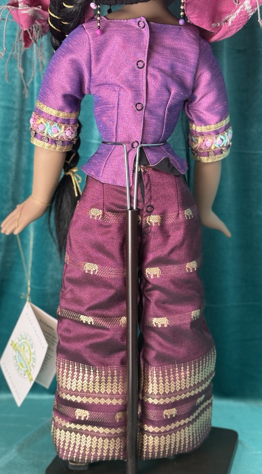 Collectible William Tung 26” Porcelain Doll Sri-Lanka LE 500 With Tag/Stand
