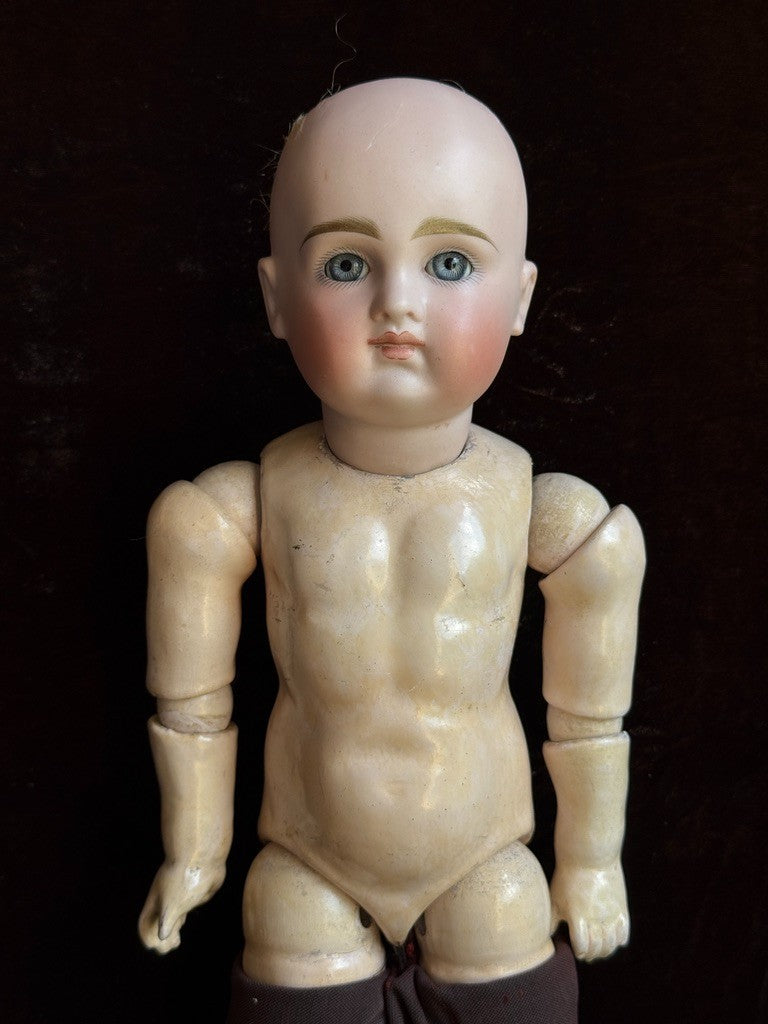 Antique German 14.75” Kestner A.T. Type Straight Wrist Bisque Head Boy Doll