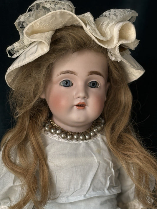 Antique German 21” Kestner 154 Bisque Shoulder Head Doll