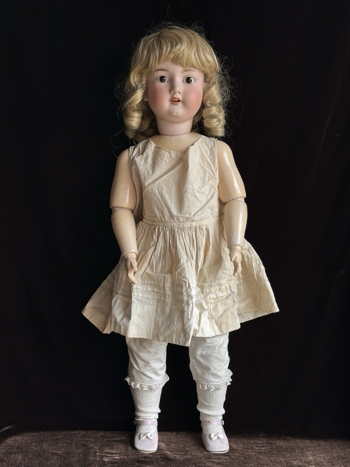 Antique German 28.5” Armand Marseille 390 Bisque Head Doll