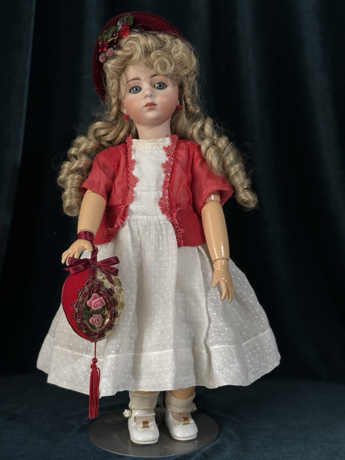 Artist Reproduction of Antique French Albert Marque 17” Doll Porcelain Head
