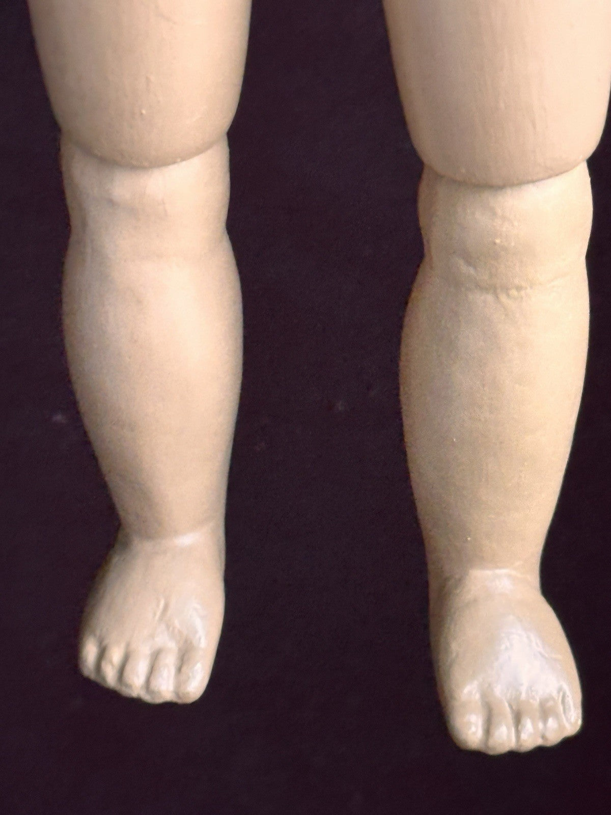 Vintage 11.5” Porcelain Reproduction of French Bru Jne Dark Complexion Doll