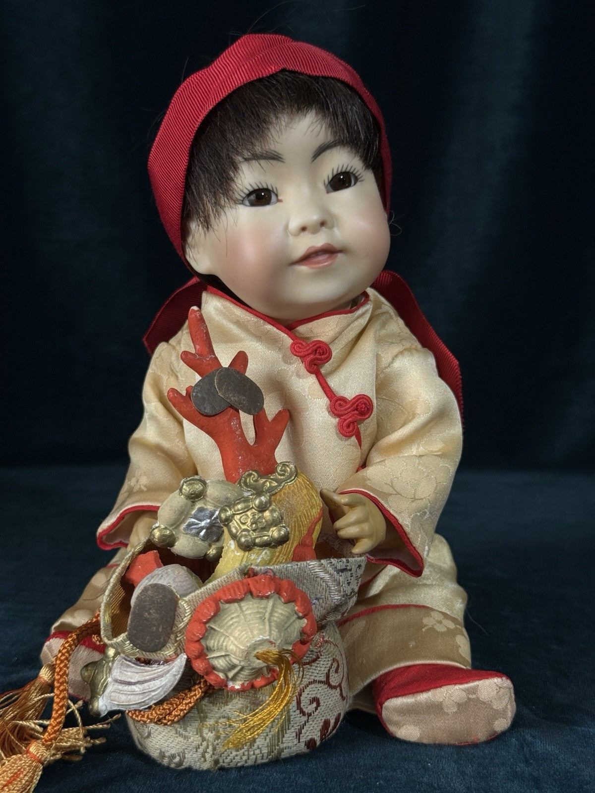 Vintage Repro of Antique German Kestner JDK 243 Oriental 10” Doll By Opal Butler