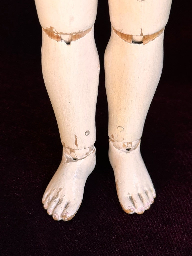 Antique French 14" Leon Casimir Bru Fashion Bisque Doll Wooden Articulated Body