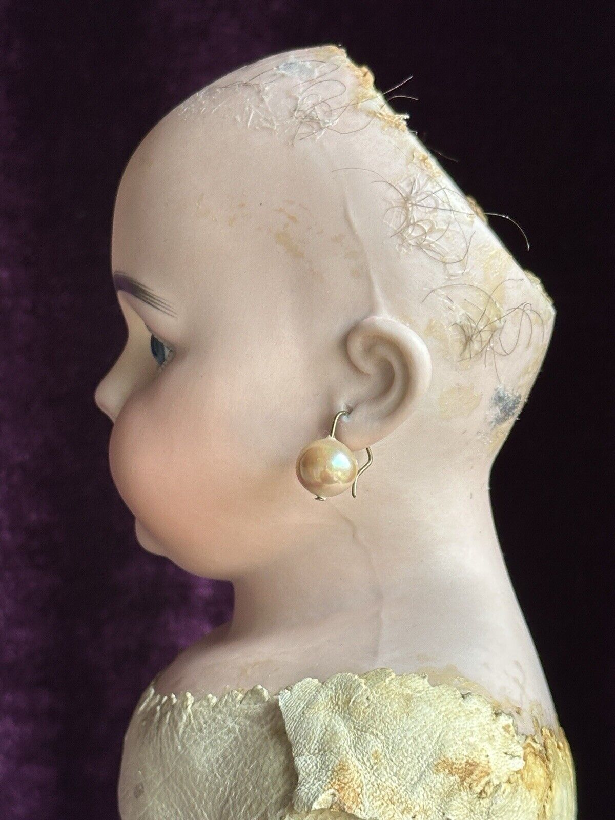 Antique German 21” Early Simon Halbig Bisque Shoulder Head Doll