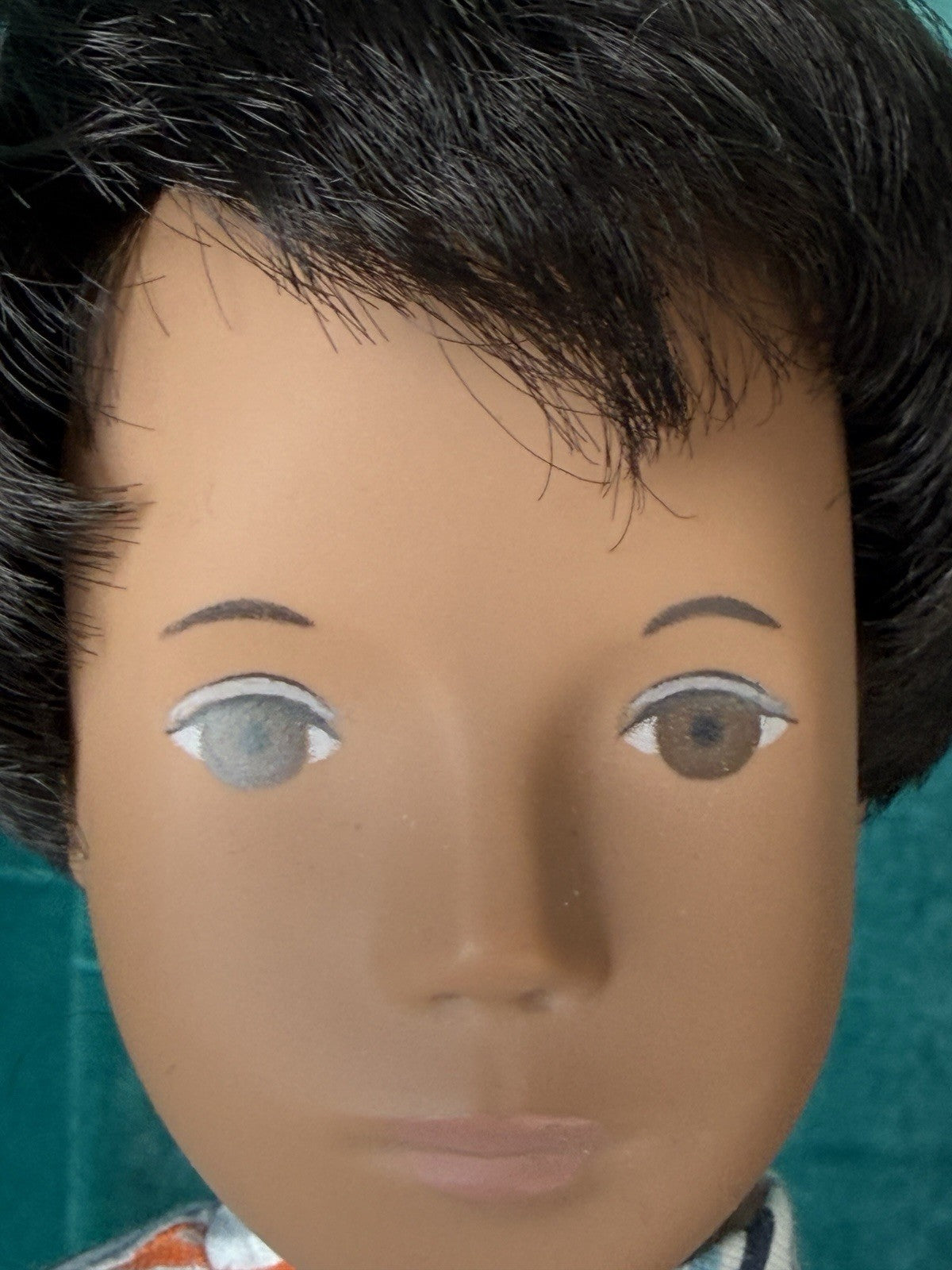 Collectible England Vinyl Sasha Gregor Brunette Boy Doll; Redressed