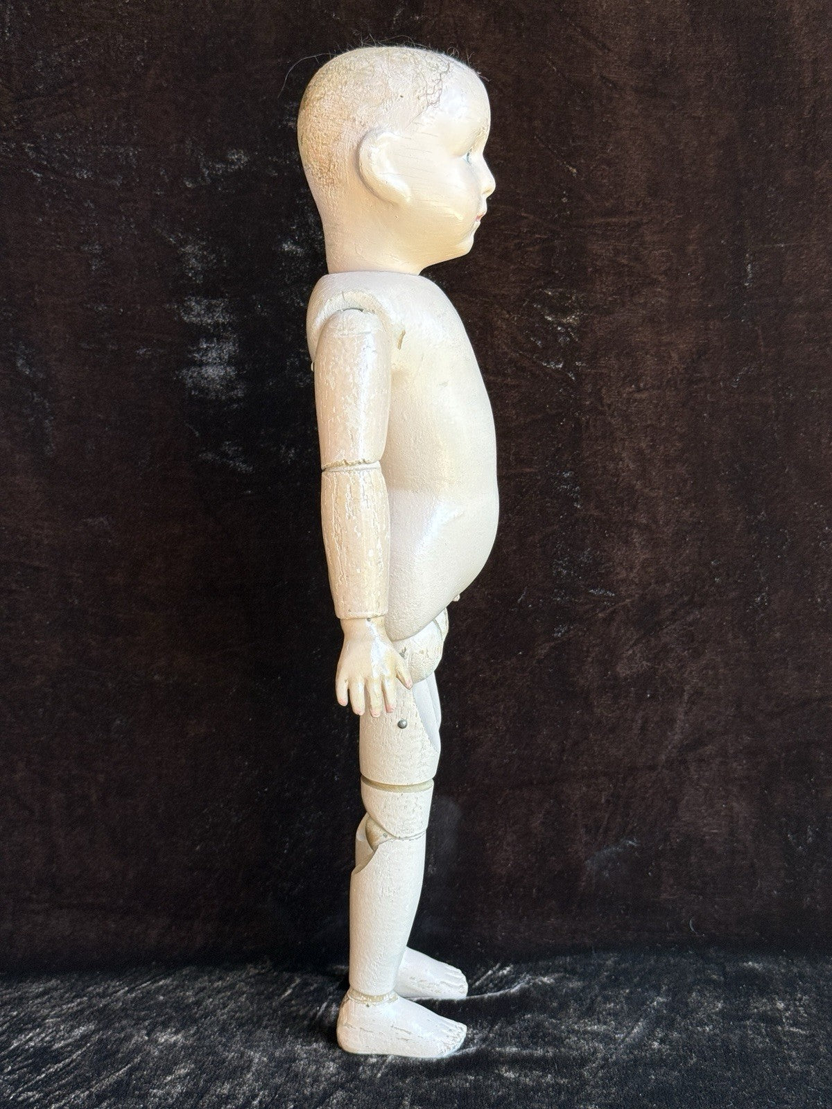 Antique American 16” Schoenhut 403 Wooden Jointed Boy Doll